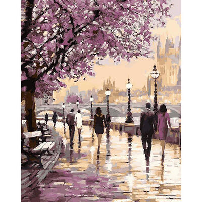 

5D DIY Diamond Painting On The Road Cross Stitch Embroidery Rhinestones Kit