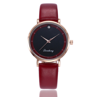 

Korean fashion ladies belt diamond watch simple engraved