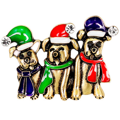 

New Christmas Brooch Rhinestone Christmas Tree Elk Snowman Santa Claus Enamel Brooch Pin Cartoon Badge Christmas Gift