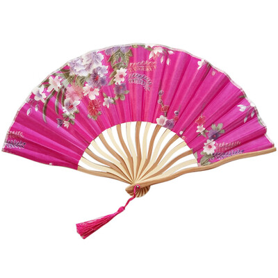

Siaonvr Chinese Style Hand Held Fan Bamboo Paper Folding Fan Party Wedding Decor