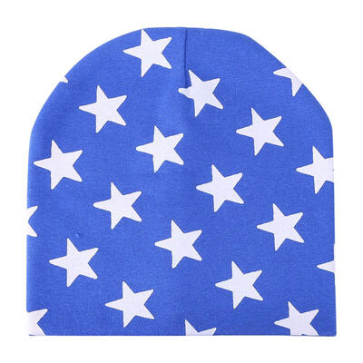 

Winter Cute Stars Print Baby Hat Girls Boys Caps Warm Cotton Kids Beanie
