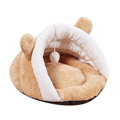 

Cute Warm Soft Plush Cats Dogs Cave Kennel House Pets Bed Cushion Cage Nest