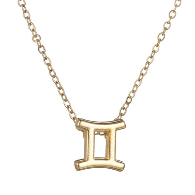 

12 Horoscope Aries Pisces Leo Necklace Gold Silver Color 12 Constellation Necklaces Pendants Choker Necklaces For Women Jewelry