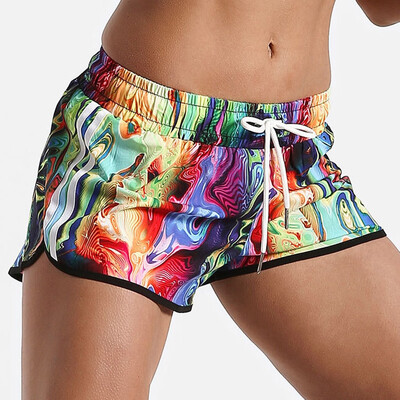 

Tailored Woman Fashion New Printing Comfortable Trend White Side Ladies Fitness Shorts