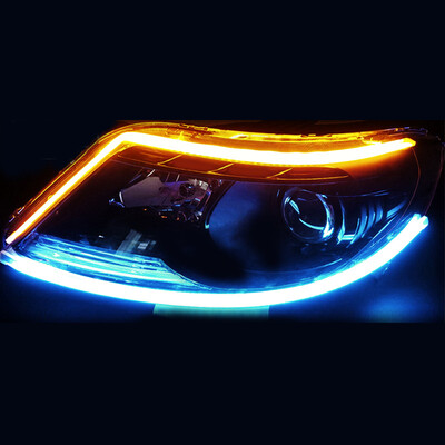 

2pcsset Car Headlights Silicone 12V DC Daytime Running Tail Driving Guide Lamp