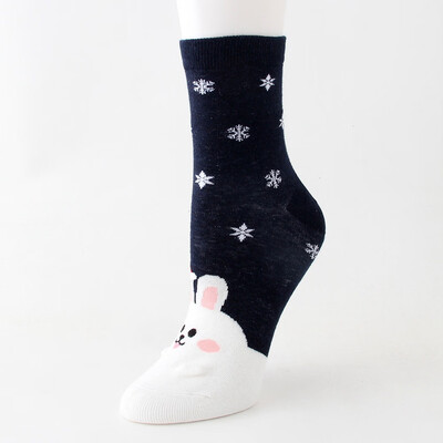 

Women Socks Warm Christmas Cotton Socks Cosy Female Cute Snowman Gingerbread Reindeer Bear Man Printed Hosiery