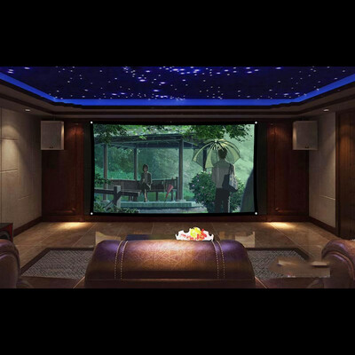 

Projector Screen 72 84 100 120 150 inch 169 Foldable Home Theater LED DLP Movie Projection Screen with Hooks