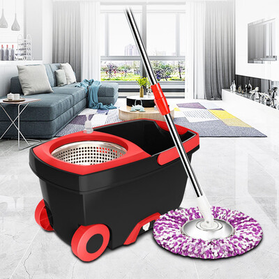 

Gobestart New Upgraded Stainless Steel Microfiber 360 Rotating Mop And Bucket Floor Clean