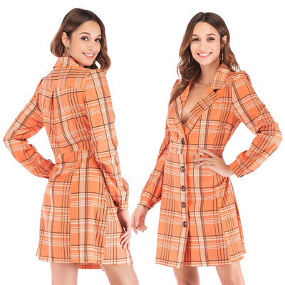 

Toponeto Womens Plaid Printed Long Sleeve Cardigan Coat Button Down Outerwear Jacket