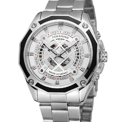 

Forsining A1030 Top Brand Automatic Mechanical Business Men Watch Skeleton Luxury Watch Luxury Fashion Military Stainless Steel Wa