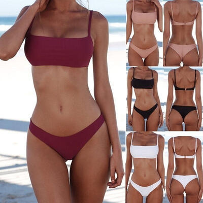 

Women Swimwear Bikini Set Padded Bathing Bandage Bra Push-up Suit Swimsuit 2018 New Arrival