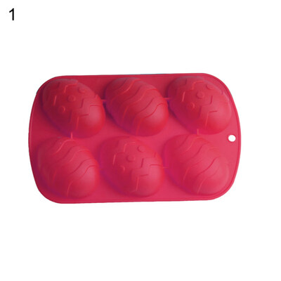 

6 Cavity Easter Egg Silicone DIY Handmade Chocolate Cake Soap Baking Mould