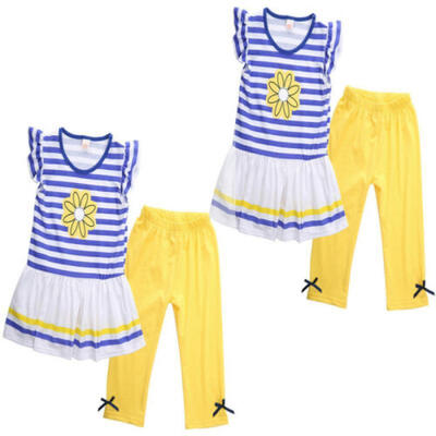 

Kids Baby Girls Outfits Clothes T-shirt TopsShort Pants Shorts 2PCS Set