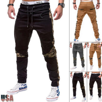 

Mens Track Pants Casual Sports Jogging Bottoms Joggers Gym Sweats Trousers US