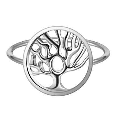 

Silver Ring Tree Of Life Solid Women Lady Jewelry Free Size Wedding Gift