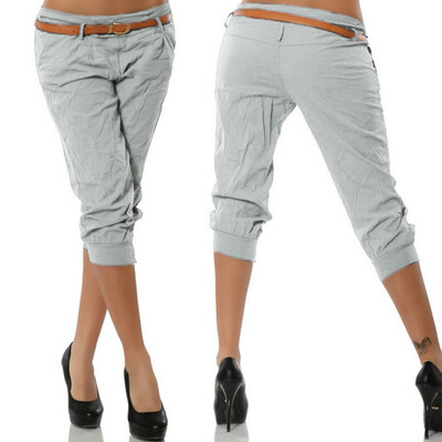 

Tailored Women Summer Elastic Waist Boho Check Pants Baggy Wide Leg Plus Size Yoga Capris