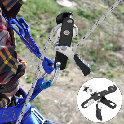 

Greensen Climbing Descender Self-braking Stop Rope Clamp Grab Rescue Climb Accessories