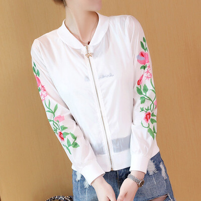 

Sunscreen Jacket 2019 Women New Fashion Thin Outwear High Quality Windbreaker Female Summer Spring Autumn Basic Jacket