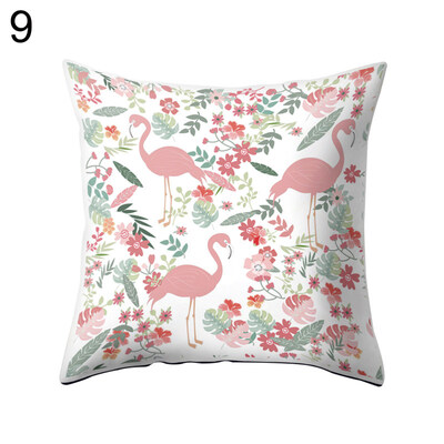 

Love Flamingo Flower Throw Pillow Case Cushion Cover Sofa Bed Car Office Decor