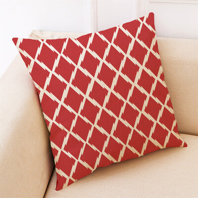 

Siaonvr Home Decor Cushion Cover Red Geometric Throw Pillowcase Pillow Covers