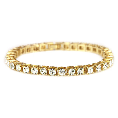 

Hip hop Single Row Rhinestone Bracelet Fashion Men Bracelet Unisex Pair Bracelet Mens Jewellery hot Gift