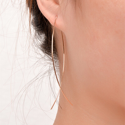 

2019 Fashion Bijoux Simple Handmade Copper Wire Brincos Oorbellen Fish Shaped Stud Earrings For Women Jewelry De Gota Feminino