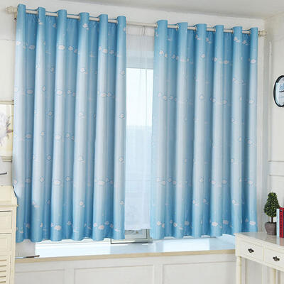 

Blackout Lined Curtains Cloud Pattern Thermal Insulated Drapes For Bedroom Living Room