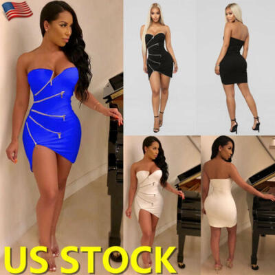

Sexy Women Backless Deep V Dress Bodycon Clubwear Party Cocktail Mini Dress US