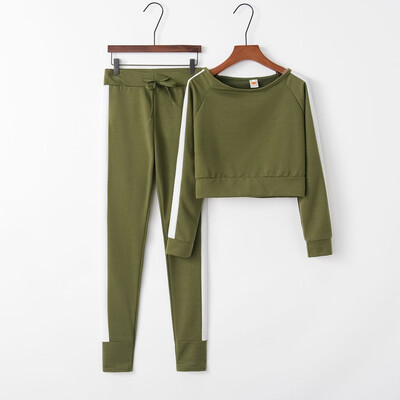 

Tailored Women Solid Color Hooded Sweatshirt&pant Tracksuit Sport Suit