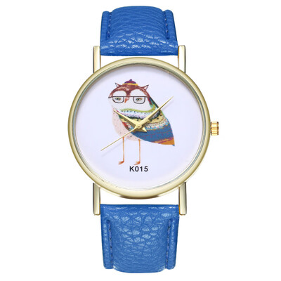 

Colourful Top Brand Women Flower Bird Watch Gold Leather Creative Wristwatches Casual Women Dress Ladies Quartz Clock &Ff