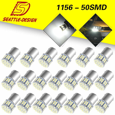 

20x White 1156 50-SMD LED RV Camper Trailer Backup Reverse Light Bulbs 1141 12V