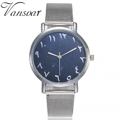 

Vansvar Brand Women Watches Casual Quartz Stainless Steel Band Newv Strap Watch Analog Wrist Watch erkek kol saati 533
