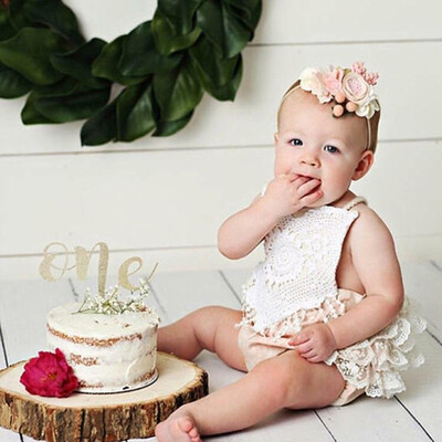 

Infant Baby Girls Lace Halter Backless Jumpsuit Romper Bodysuit Sunsuit Clothes