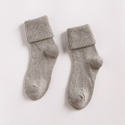 

Winter Thick Wool Solid Color Socks Womens Knit Wool Cashmere Thermal Socks Lady Soft Casual Winter Socks Xmas Gifts