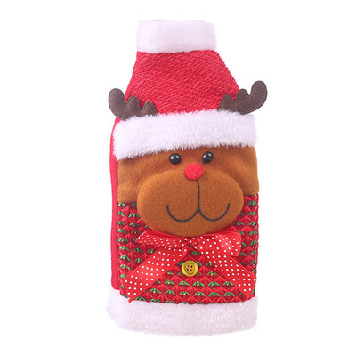 

Siaonvr Christmas Decoration Creative Cartoon Old Man Snowman Elk Wine Bottle Set
