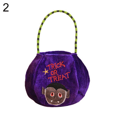 

Halloween Pumpkin Witch Treat or Trick Candy Hand Bag Storage Pouch Party Decor