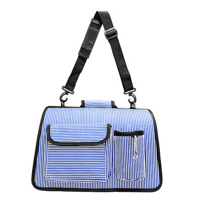 

Soft Sided CatDog Pet Comfort Carrier Travel Bag Airline Approved Blue Str