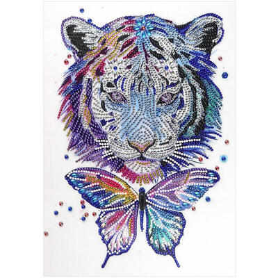 

5D DIY Special Shaped Diamond Painting Tiger Butterfly Embroidery Craft Kit