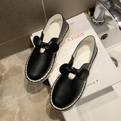 

Flat sole single shoe woman summer style ins fashion 100 sets Korean version of Lefu shoes British wind bean shoe woman