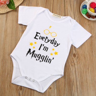 

Newborn Infant Baby Boys Girls Letter Romper Jumpsuit Shirt Kid Clothes Outfits