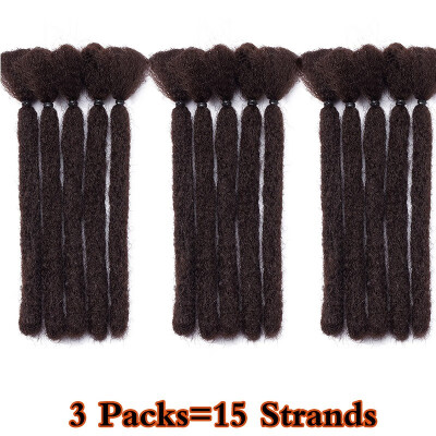 

3 Packs Short Dreadlocks Extensions Soft Synthetic Crochet Twist Hair Braids Faux Locs Dread Hairpieces Reggae Hippie Style