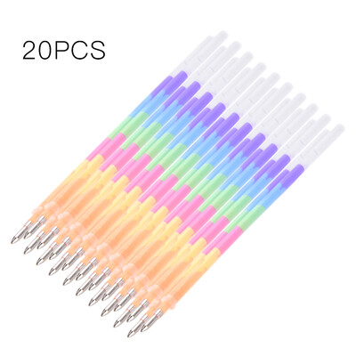 

200 pcs Multi Color Rainbow Refill Highlighter Gel Pen Ball Point Pens Graffiti Fluorescent Refills Handles Writing Colorful Ink C