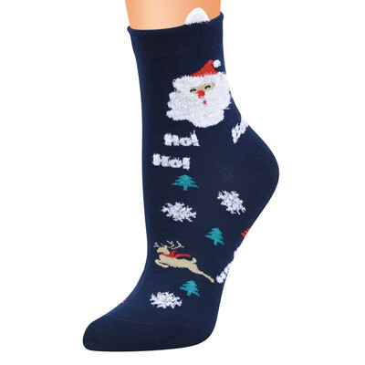 

1Pair Womens Socks Warm Christmas Cotton Socks Cosy Female Cute Snowman Socks