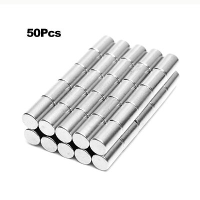 

50Pcs Mini Size 6x10mm N50 Rare Earth Neodymium Magnety Strong-magnetic for Whiteboard Refrigerator DIY Crafts Science&Office