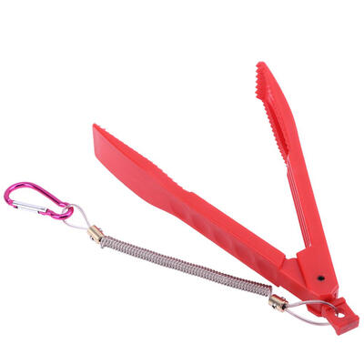 

Plastic Fishing Pliers Gripper Fish Clamp with Lock Switch Spring Lanyard