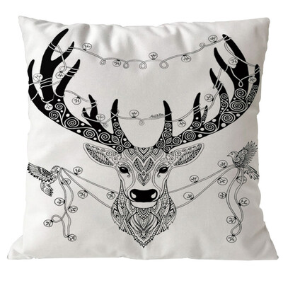 

Tailored Merry Christmas Pillow Cases Linen Sofa Cushion Cover Home Decor Pillow Core