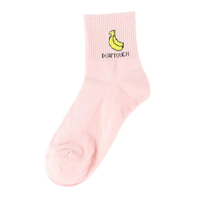 

Women Casual Harajuku Cartoon Fruit Print Breathable Moisture Wicking Deodorant Elastic Athletic Work Socks