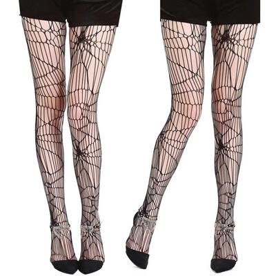 

Sexy Women Halloween Distressed Net Spider Web Tights Stockings Footed Pantyhose