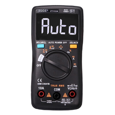 

BSIDE 6000 Counts Digital Multimeter ACDC Voltage Current Portable Handheld Ammeter Ohm Capacitance Temperature Tester Auto Rang