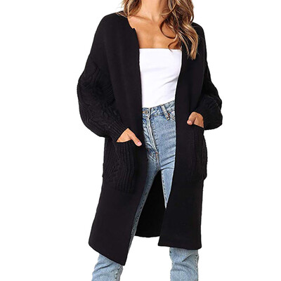 

〖Follure〗Fashion Women Solid Knitted Long Sleeve Pullover Pockets Cardigans Sweater Top
